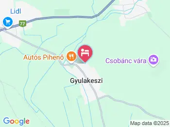 Lívi Apartman Gyulakeszi a térképen
