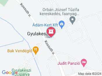 Mária-kert Gyulakeszi a térképen