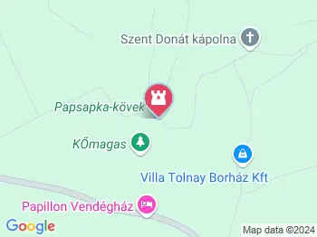 Papsapka-kövek Gyulakeszi a térképen