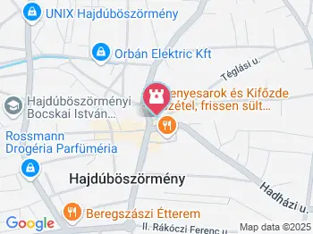17. Bocskai huszárezred emlékműve Hajdúböszörmény a térképen