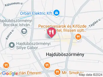 A Csirkés Hajdúböszörmény a térképen