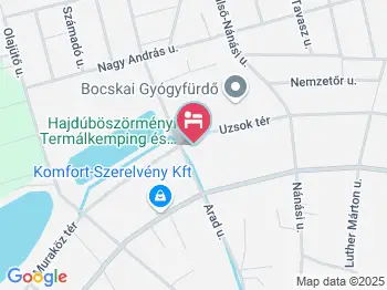 Hajdúböszörményi Termálkemping Hajdúböszörmény a térképen
