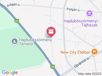 Kopjafás temető-csónakos fejfás temető Hajdúböszörmény a térképen