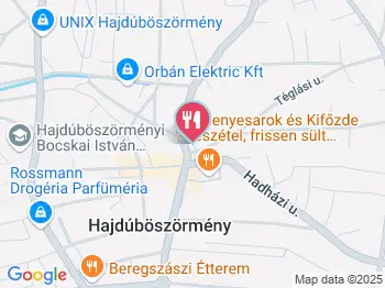 Pecsenyesarok és Kifőzde Hajdúböszörmény a térképen