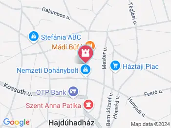 Földi János Könyvtár, Emlékház, Hajdúhadházi Galéria Hajdúhadház a térképen