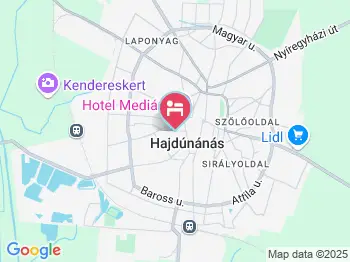 Günter Vendégház Hajdúnánás a térképen