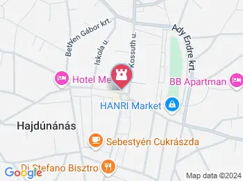 I. világháborús emlékmű Hajdúnánás a térképen