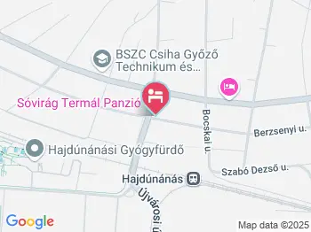 Sóvirág Termál Panzió Hajdúnánás a térképen
