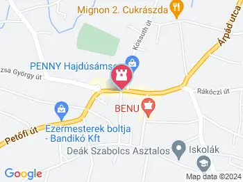 1956-os emlékmű Hajdúsámson a térképen