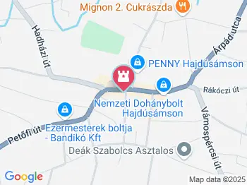 Petőfi fája Hajdúsámson a térképen