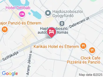 Angyal Panzió Hajdúszoboszló a térképen