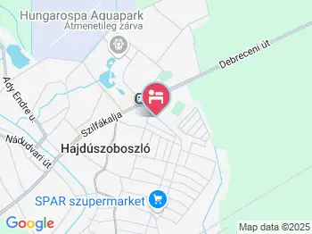 Aqua Centrum Panzió Hajdúszoboszló a térképen