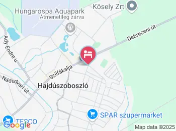 Aqua Panzió Hajdúszoboszló a térképen