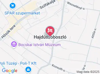 Attila Vendégház Hajdúszoboszló a térképen