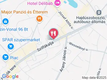 Azték Kávézó Hajdúszoboszló a térképen