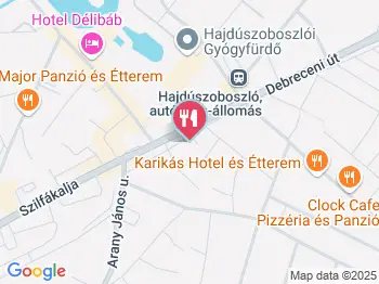 Bástya Cukrászda Hajdúszoboszló a térképen