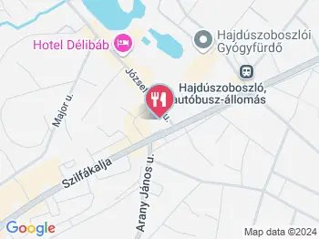 Bordás Cukrászda Hajdúszoboszló a térképen