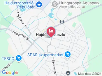 Diamond Panzió Hajdúszoboszló a térképen