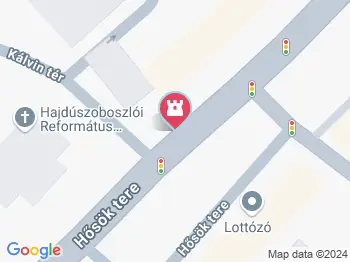 Erődfal és sarokbástya Hajdúszoboszló a térképen