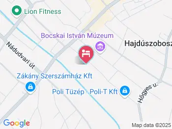 Fehér Liliom Vendégház Hajdúszoboszló a térképen