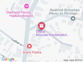 Géptár - Műszaki-Közlekedési és Mezőgazdasági Eszközök Kiállítása Hajdúszoboszló a térképen