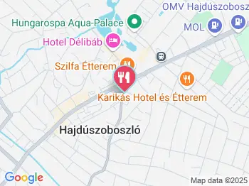 Hotel Nóra étterme Hajdúszoboszló a térképen
