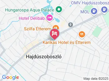 Hotel Nóra Hajdúszoboszló a térképen