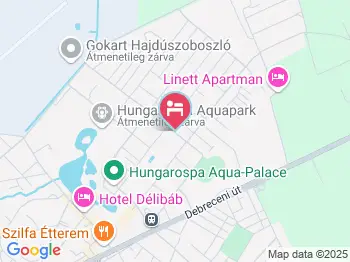 Hotel Pávai Hajdúszoboszló a térképen
