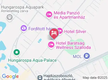 Hotel Hőforrás Hajdúszoboszló a térképen