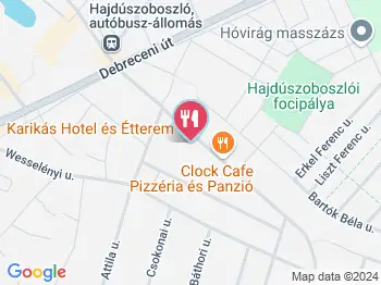 Karikás Étterem Hajdúszoboszló a térképen