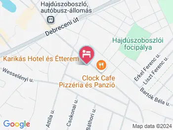 Karikás Hotel Hajdúszoboszló a térképen