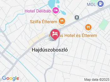 Kristály Hotel Hajdúszoboszló a térképen
