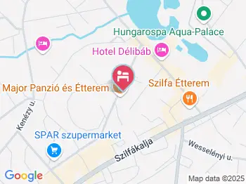 Major Panzió & Étterem Hajdúszoboszló a térképen