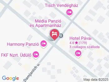 Média Panzió és Apartmanház Hajdúszoboszló a térképen