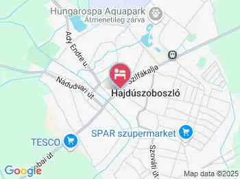 Nelson Hotel Hajdúszoboszló a térképen