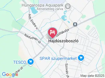 Puskás Panzió Hajdúszoboszló a térképen