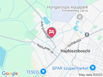 Rózsaszín Vendégház Hajdúszoboszló a térképen