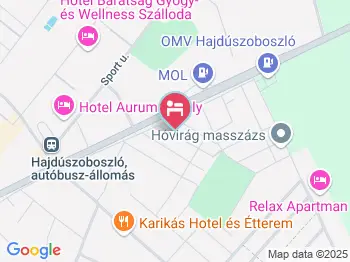 Sárga Muskátli Apartman Hajdúszoboszló a térképen