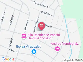 Szabadság Vendégház Hajdúszoboszló a térképen