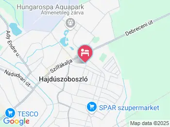 Villa Rubin Hajdúszoboszló a térképen