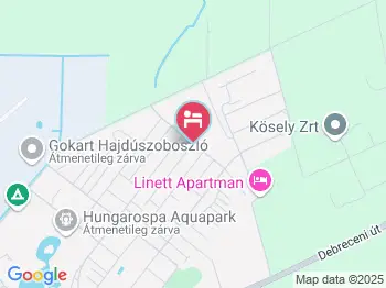 Villa Toscana Hajdúszoboszló a térképen