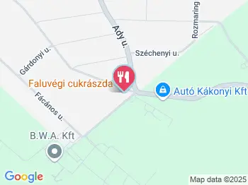 Faluvégi cukrászda Hajós a térképen