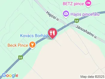 Kovács borház Hajós a térképen