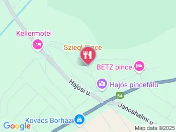Sziegl pince Hajós a térképen