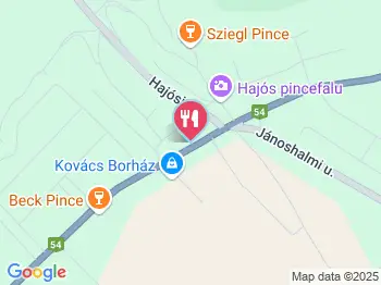 Takács pince Hajós a térképen