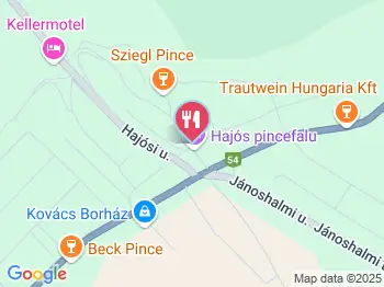 Török pince Hajós a térképen