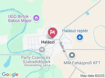 Aranyosi Panzió Halászi a térképen