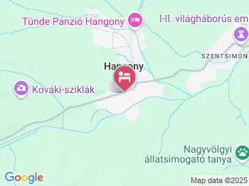 Urbán Vendégház Hangony a térképen