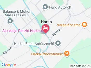 Alpokalja Fogadó Harka a térképen