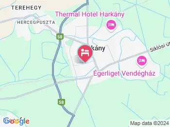 Kokó Panzió Harkány a térképen